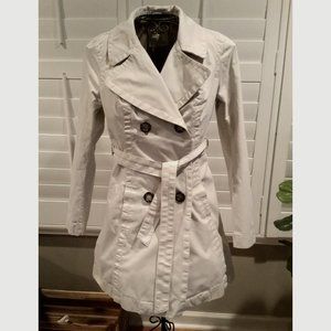 Khaki Belted Trench Coat, Sz Med Tall